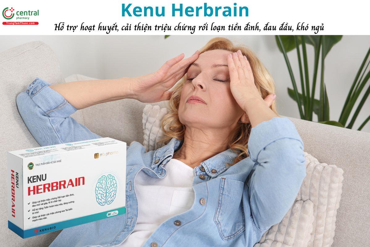 Kenu Herbrain - Hỗ trợ tăng tuần hoàn máu não, giảm đau đầu, chóng mặt