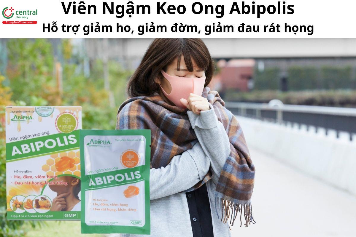 Viên Ngậm Keo Ong Abipolis - Giúp làm dịu cơn ho, giảm đờm