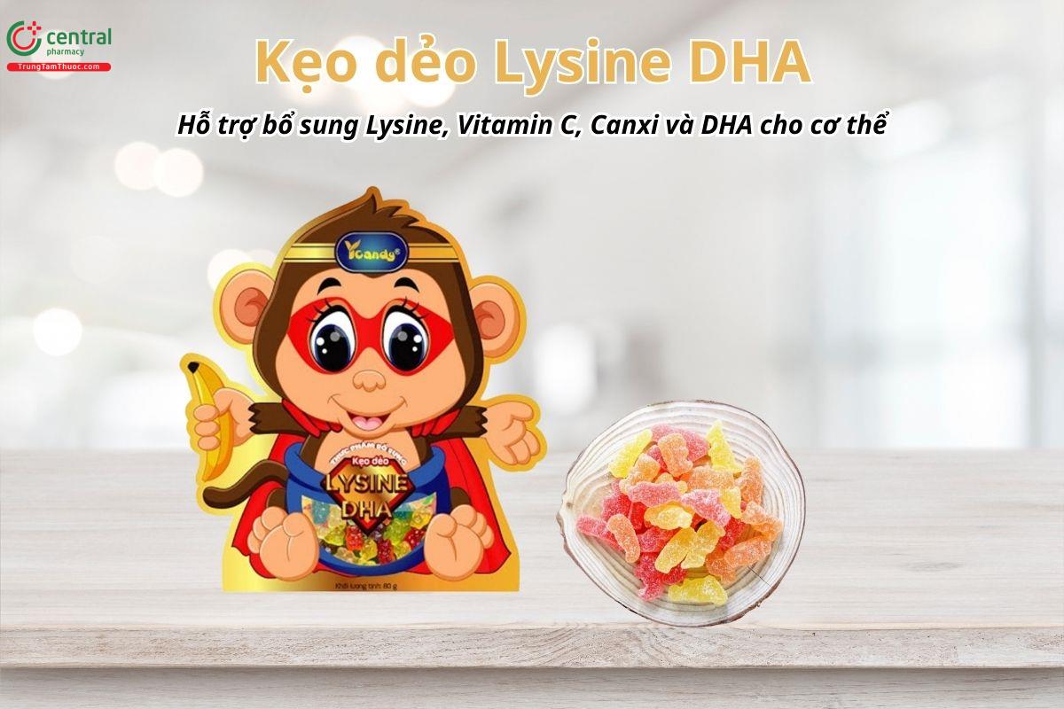 Kẹo dẻo Lysine DHA bổ sung Lysine, Vitamin C, Canxi và DHA cho cơ thể