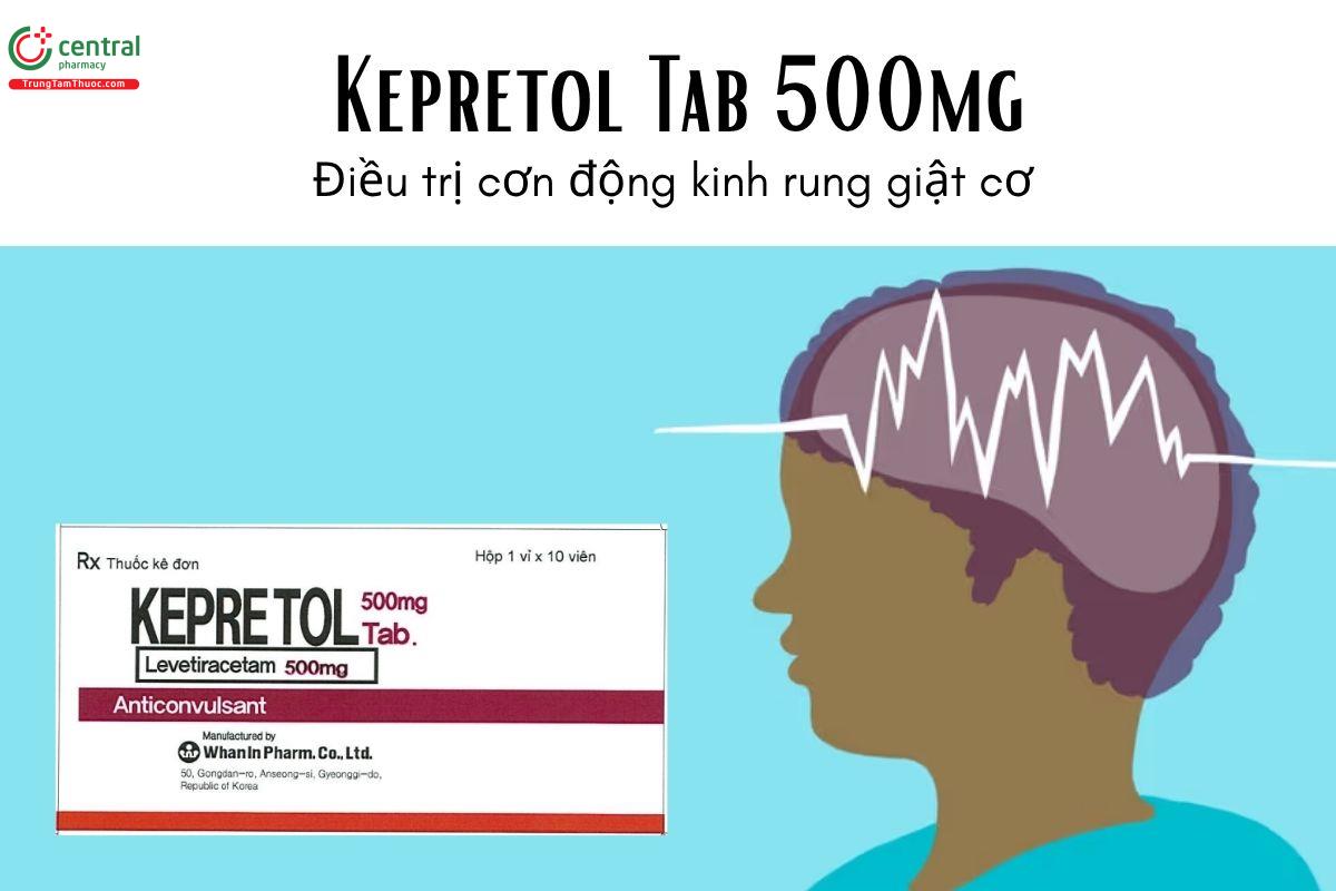 Thuốc Kepretol Tab 500mg - Điều trị cơn động kinh rung giật cơ 
