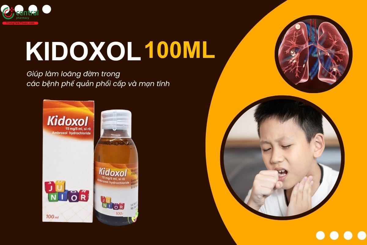 Thuốc Kidoxol 100ml long đờm trong đợt cấp của viêm phế quản mạn