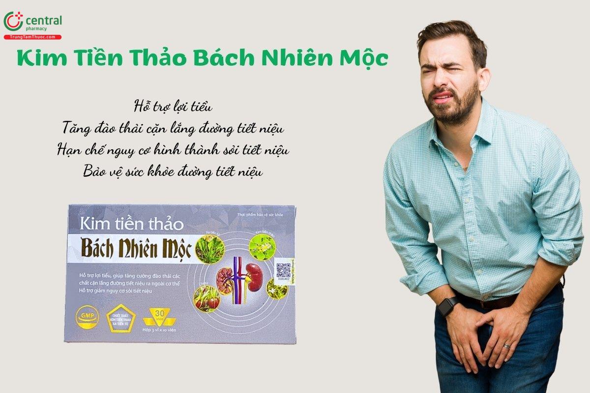 Kim Tiền Thảo Bách Nhiên Mộc hỗ trợ lợi tiểu, tăng đào thải cặn lắng đường tiết niệu, giảm nguy cơ hình thành sỏi tiết niệu, bảo vệ sức khỏe đường tiết niệu