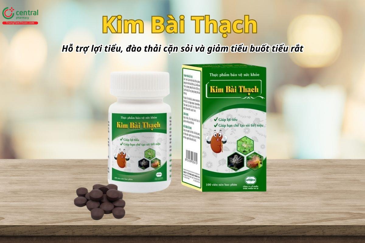 Kim Bài Thạch hỗ trợ lợi tiểu, đào thải cặn sỏi và giảm tiểu buốt tiểu rắt