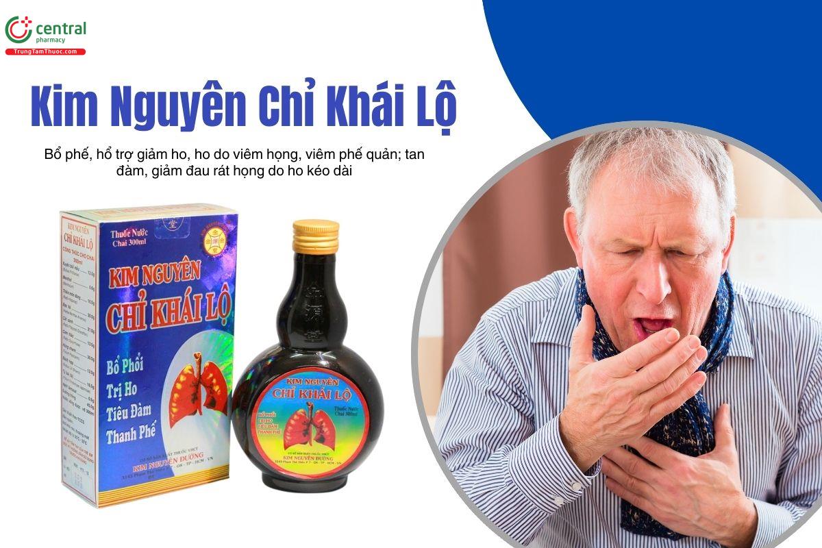 Thuốc Kim Nguyên Chỉ Khái Lộ bổ phổi, trị ho, tiêu đàm, thanh phế