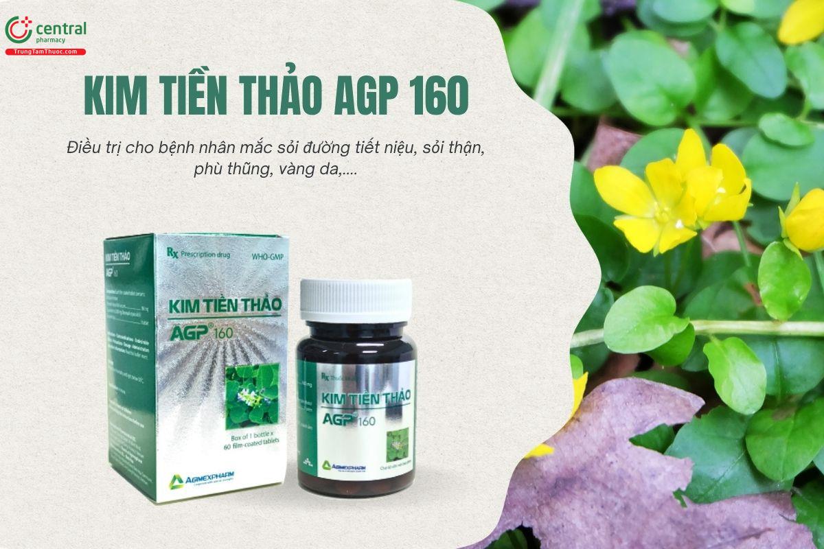 Thuốc Kim Tiền Thảo Agp 160 điều trị sỏi đường tiết niệu, viêm gan