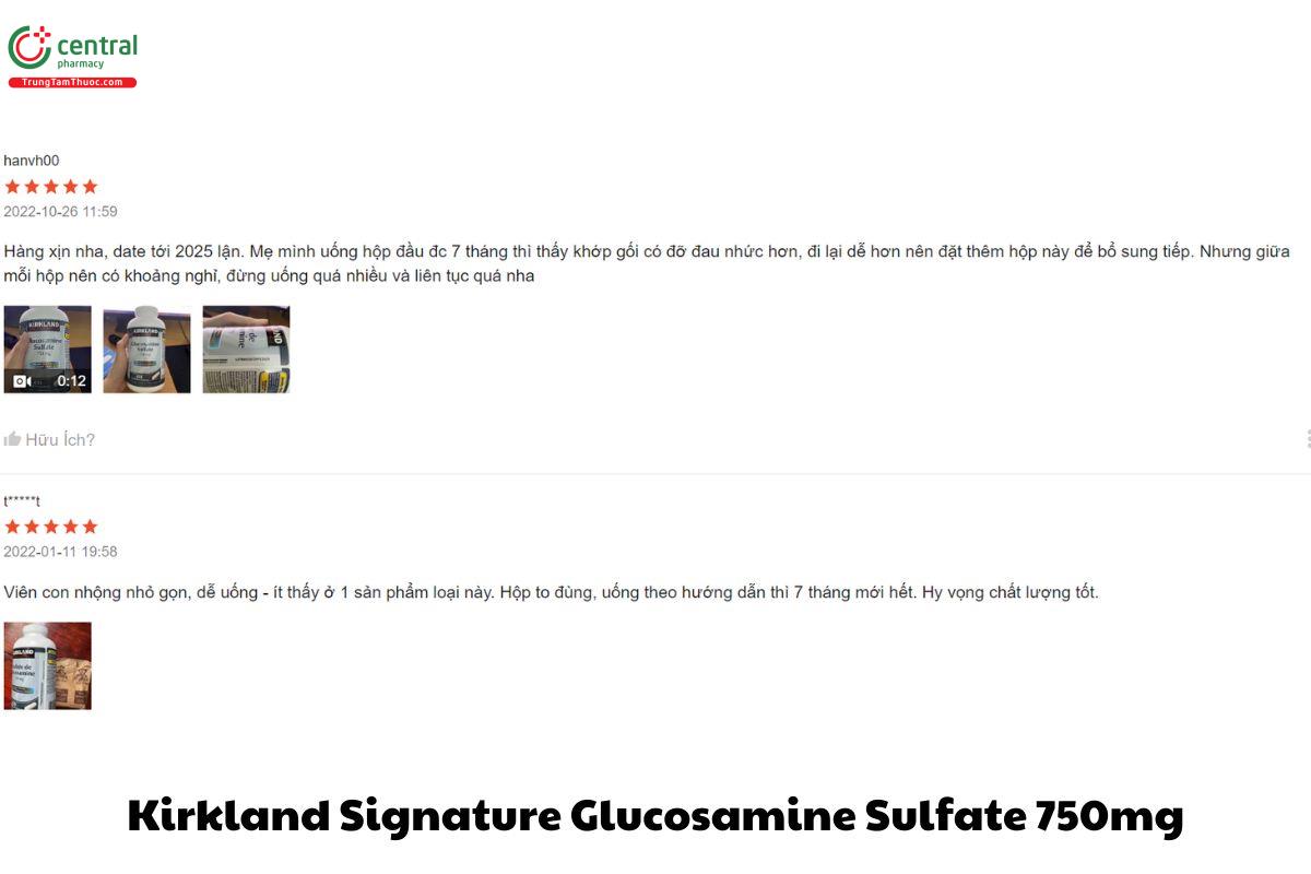 Kirkland Signature Glucosamine Sulfate 750mg giúp xương khớp khỏe