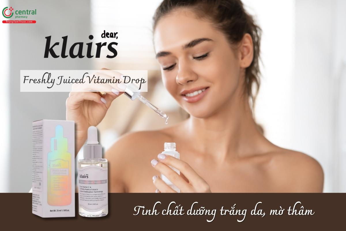 Tinh chất dưỡng trắng da Dear Klairs Freshly Juiced Vitamin Drop giúp bổ sung năng lượng và làm trẻ hóa làn da nhờ vào sức mạnh của vitamin C tinh khiết, mang lại làn da mịn màng.