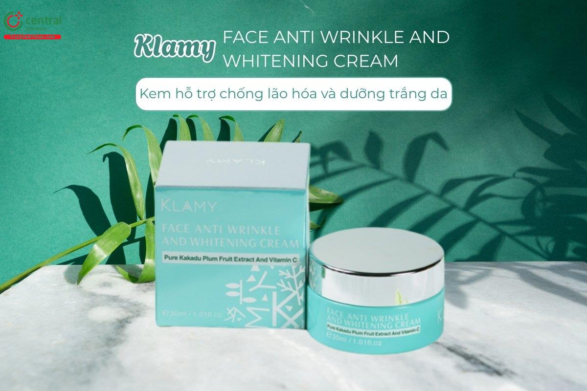 Klamy Face Anti Wrinkle And Whitening Cream hỗ trợ cải thiện lão hóa da