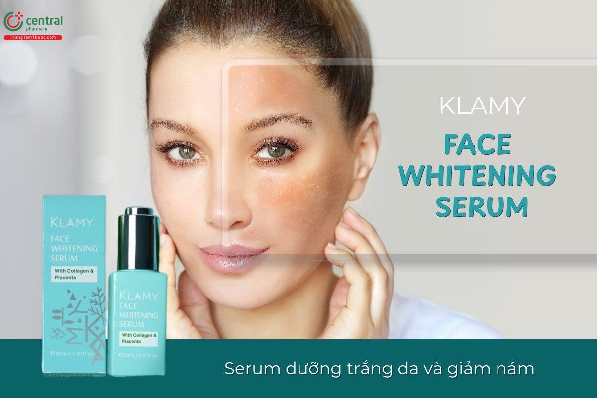 Klamy Face Whitening Serum cải thiện nếp nhăn, giúp da sáng và đều màu hơn