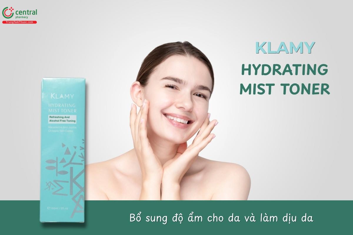Klamy Hydrating Mist Toner cung cấp độ ẩm cho da và hỗ trợ làm dịu da