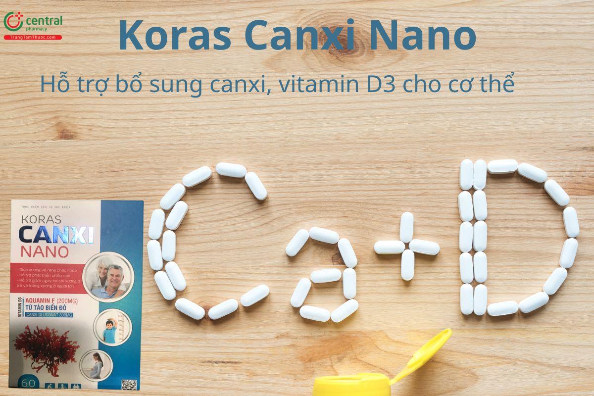 Koras Canxi Nano (dạng viên) hỗ trợ bổ sung canxi, vitamin D3