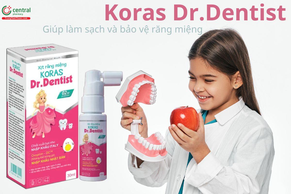 Koras Dr.Dentist giúp làm sạch và bảo vệ răng miệng