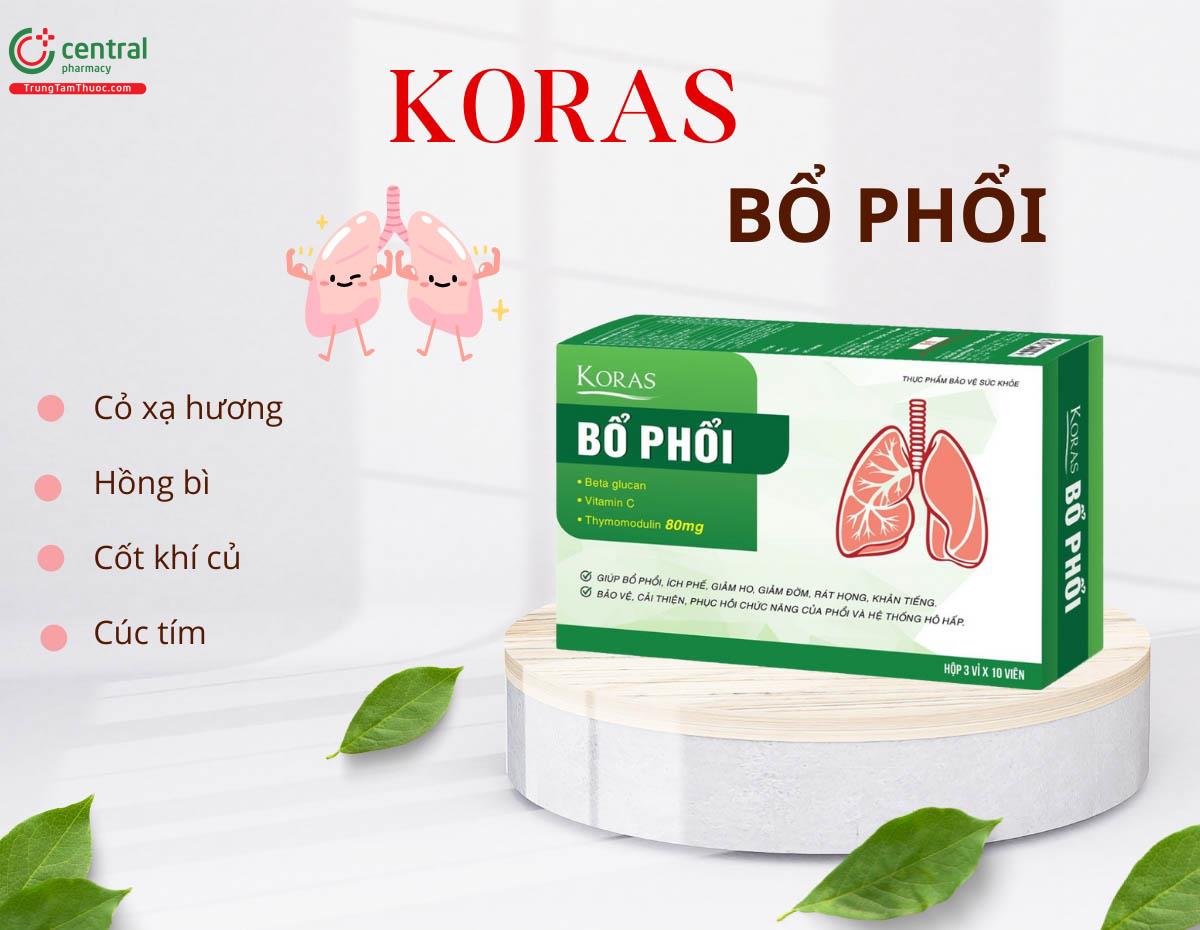 Koras Bổ Phổi - Ích phế, giảm đau rát họng, bảo vệ đường hô hấp