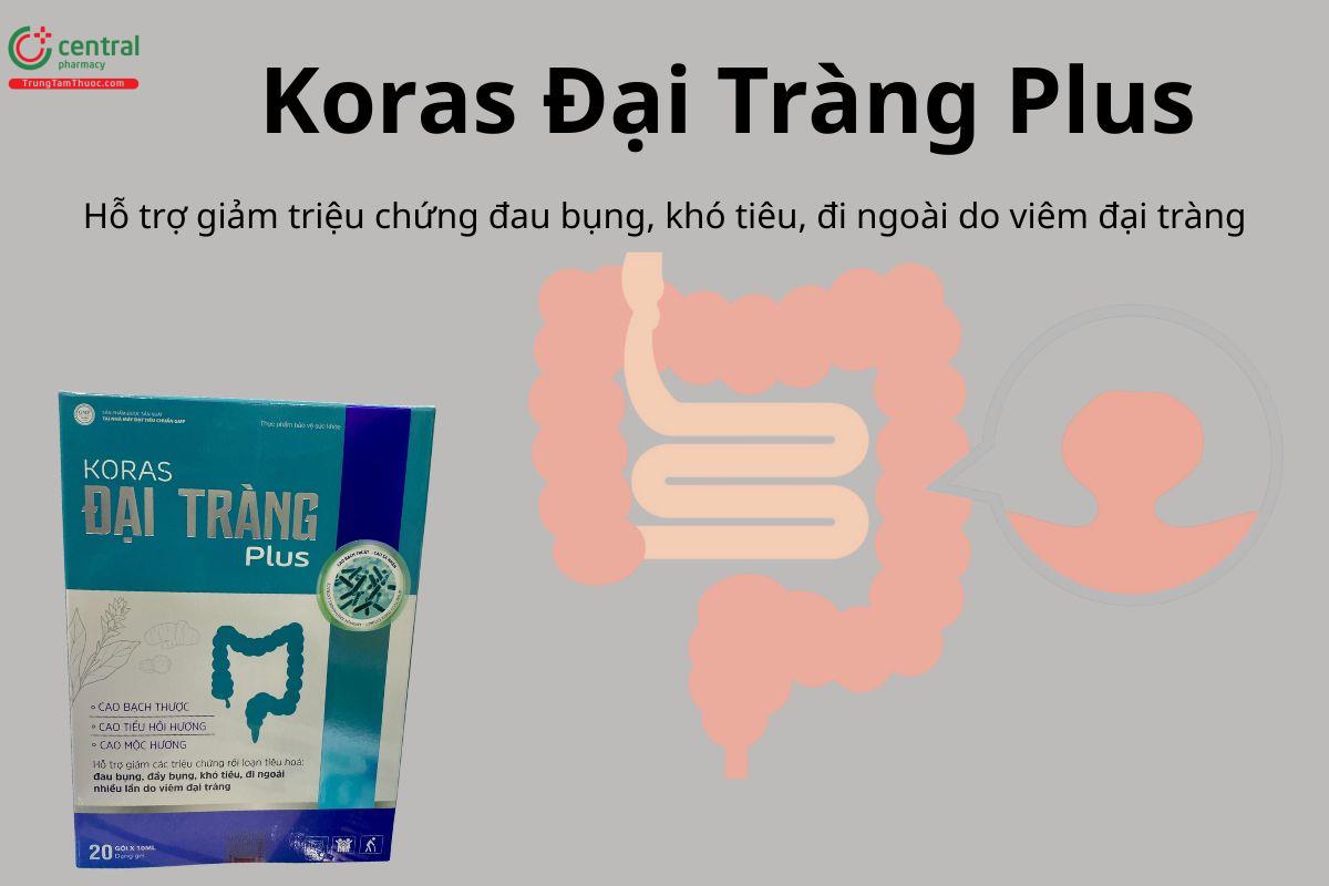 Koras Đại Tràng Plus giảm đau bụng, khó tiêu do viêm đại tràng