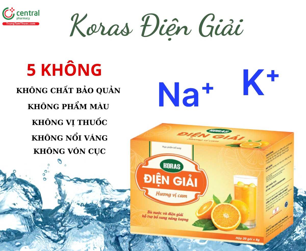 Koras Điện Giải (Hương vị cam) cân bằng cơ thể khi mất nước