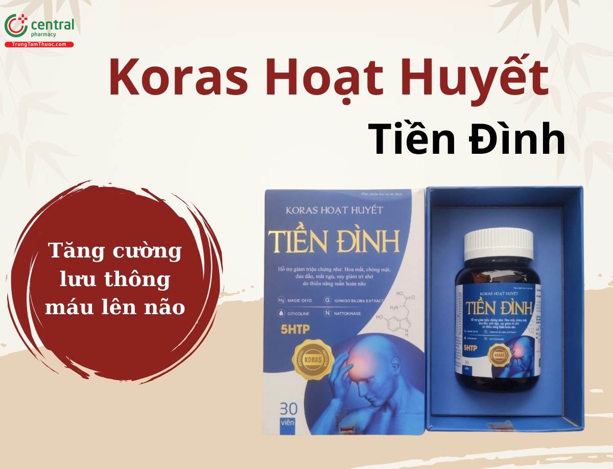 Koras Hoạt Huyết Tiền Đình - Giảm hoa mắt, chóng mặt, mất ngủ