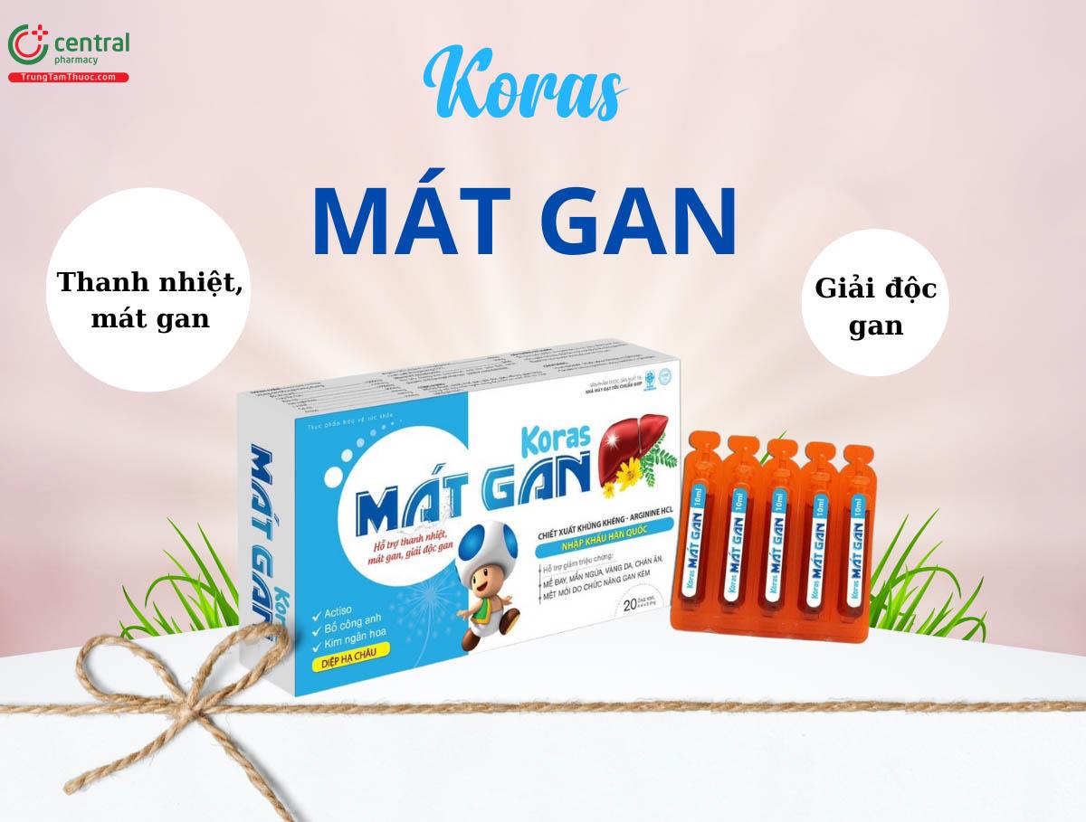 Koras Mát Gan thanh nhiệt, giải độc gan, giảm mẩn ngứa, mề đay