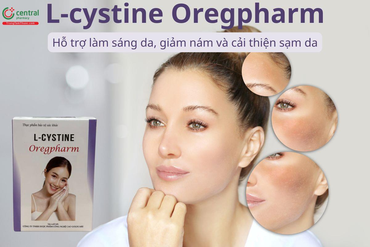L-cystine Oregpharm hỗ trợ làm sáng da, giảm nám và cải thiện sạm da