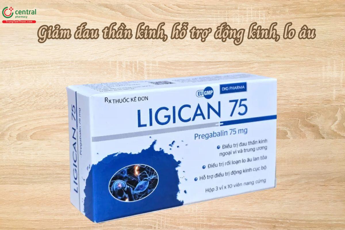 Thuốc Ligican 75mg Giảm đau thần kinh, hỗ trợ động kinh, lo âu