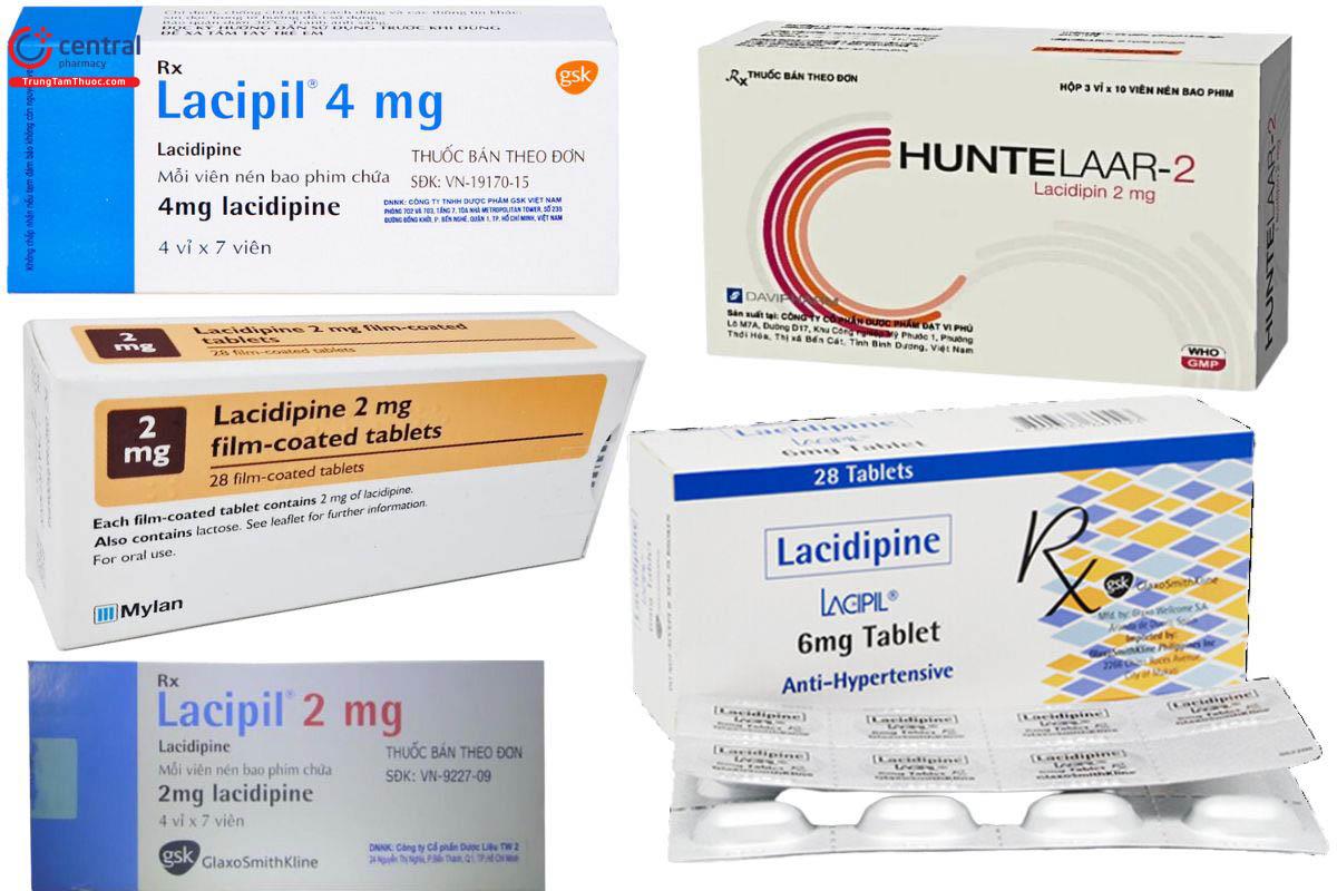 Các thuốc chứa Lacidipine