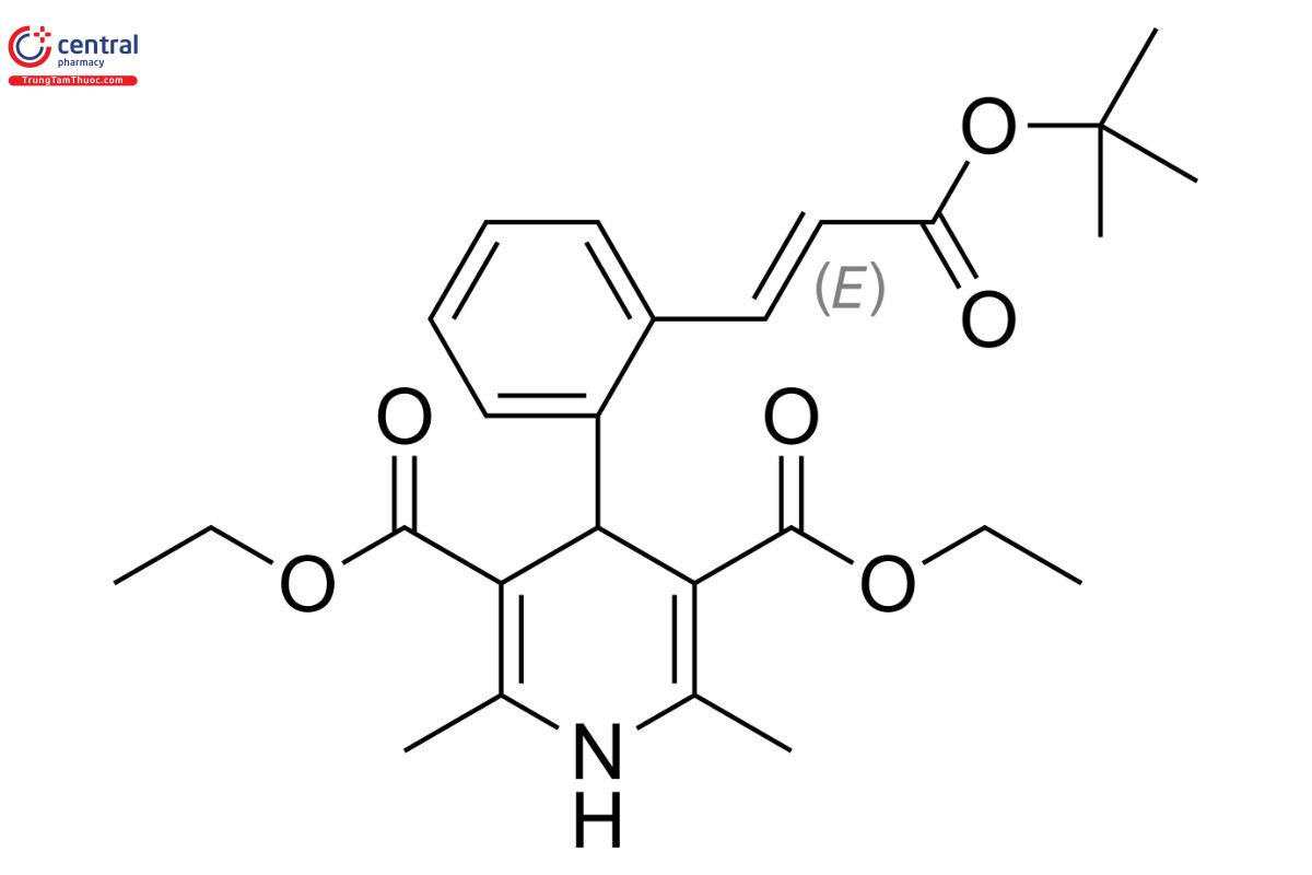 Công thức cấu tạo của Lacidipine