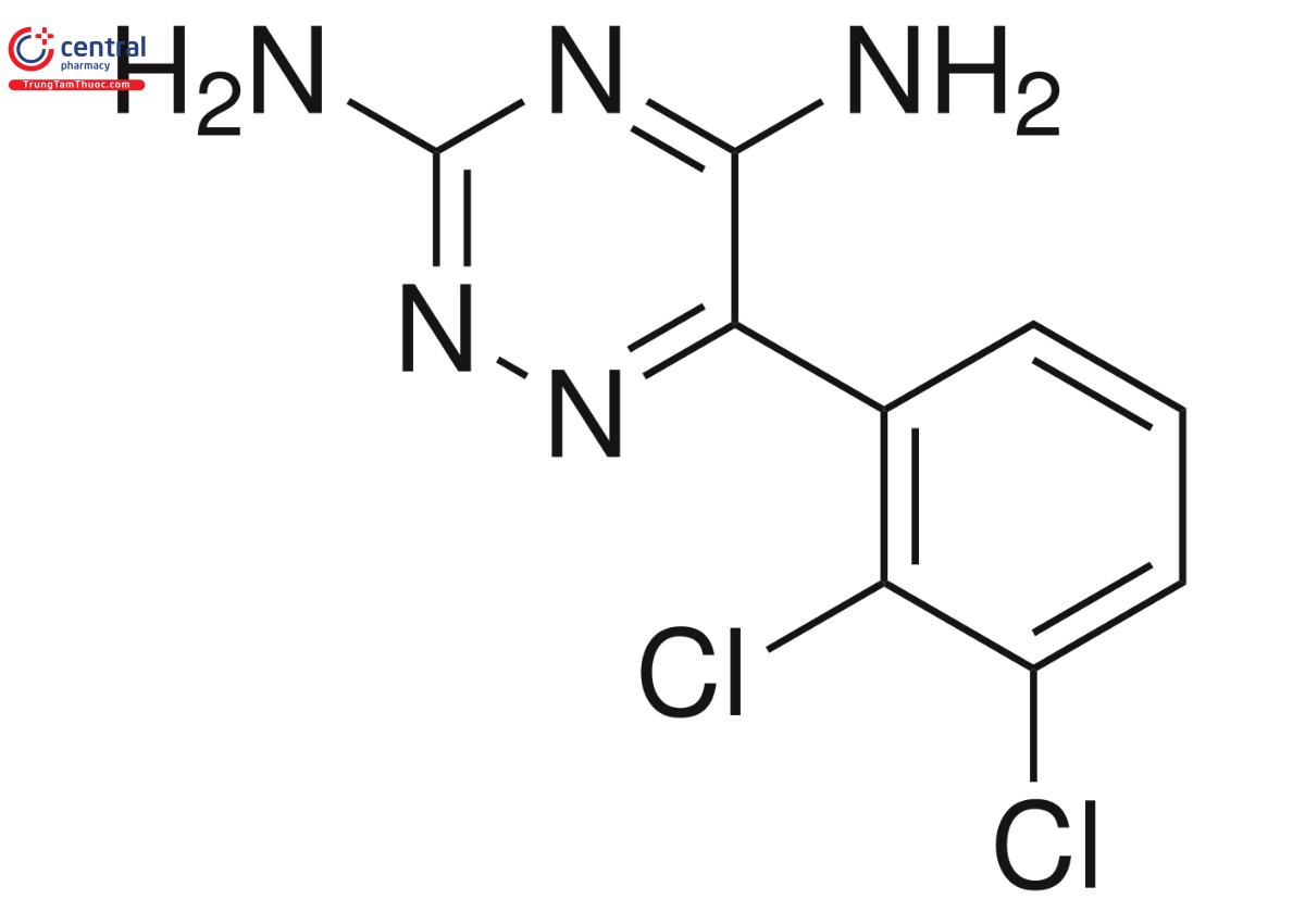 Công thức hóa học của Lamotrigine