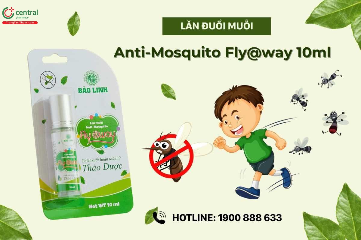 Lăn đuổi muỗi Anti-Mosquito Fly@way 10ml thương hiệu Bảo Linh