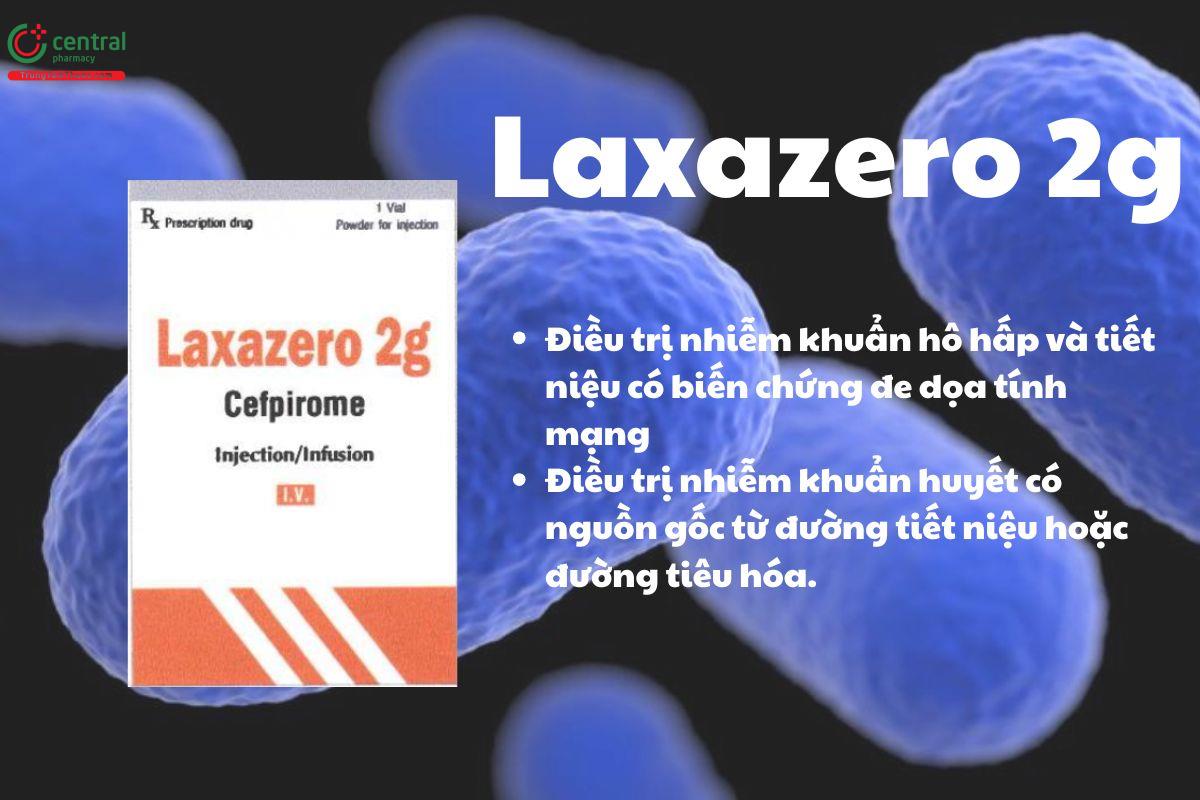 Thuốc Laxazero 2g - Điều trị nhiễm khuẩn hô hấp và tiết niệu có biến chứng