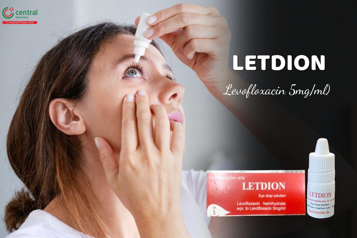 Letdion 5mg/ml (Levofloxacin hemihydrat) được sử dụng để điều trị nhiễm khuẩn tại chỗ ở giác mạc do các vi khuẩn nhạy cảm với levofloxacin gây ra, phù hợp cho cả trẻ em trên 1 tuổi.