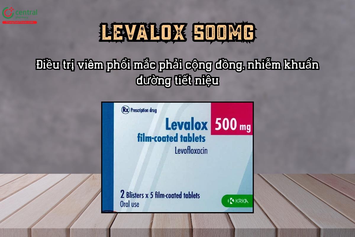 Thuốc Levalox 500 mg Film-coated Tablets 500mg điều trị nhiễm khuẩn chứa Levofloxacin