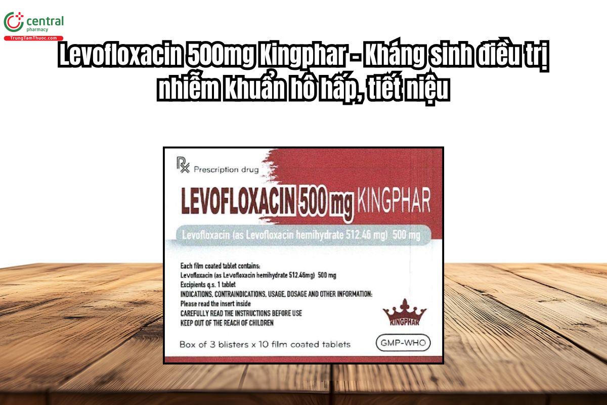 Thuốc Levofloxacin 500mg Kingphar điều trị nhiễm khuẩn hô hấp