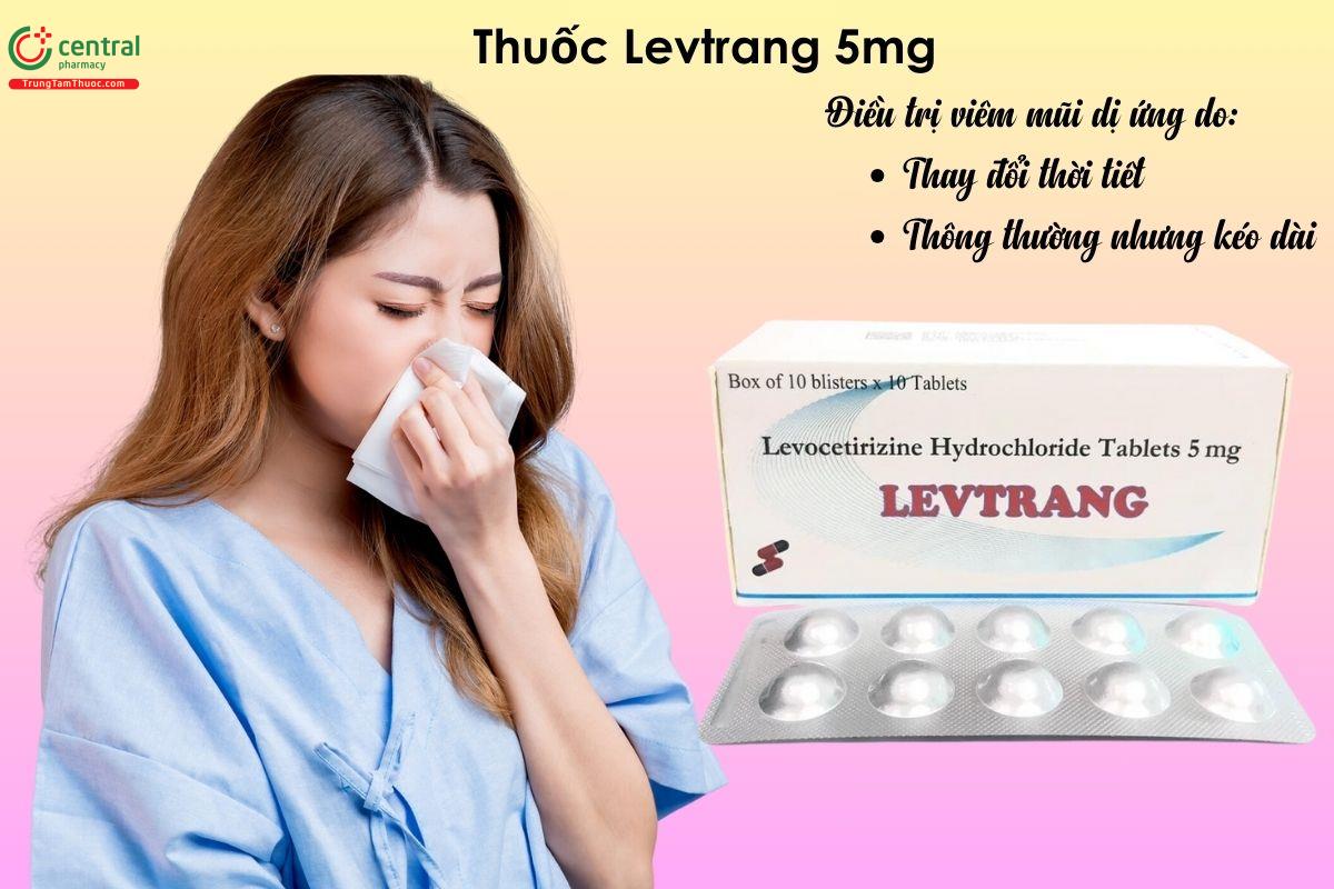 Chỉ định của thuốc Levtrang 5mg