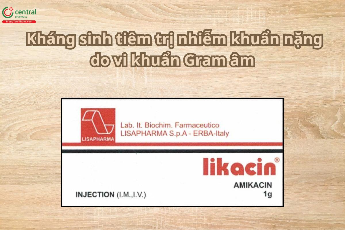 Thuốc Likacin 1000mg/4ml kháng sinh trị nhiễm khuẩn nặng do vi khuẩn