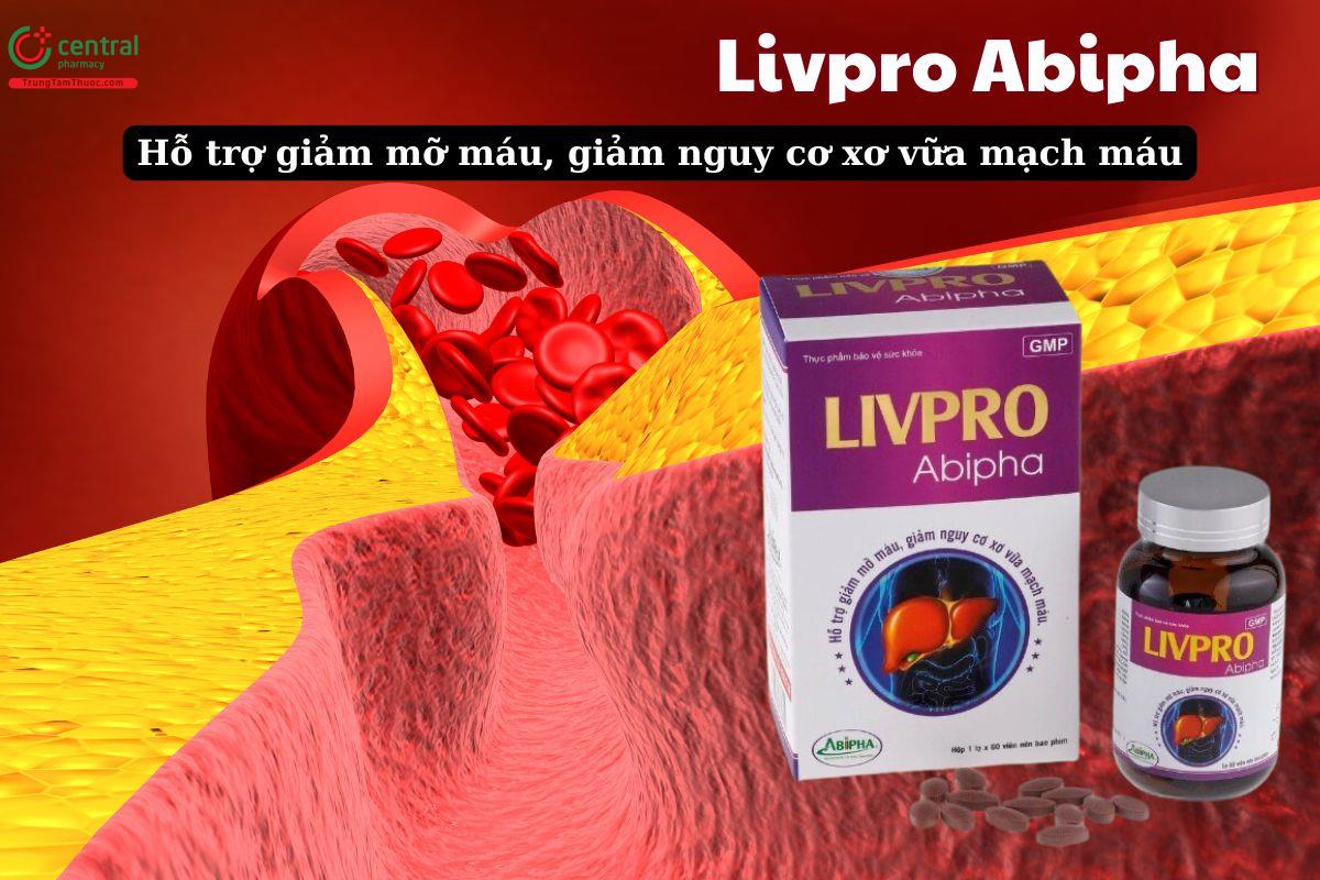 Viên uống Livpro Abipha giúp giảm mỡ máu