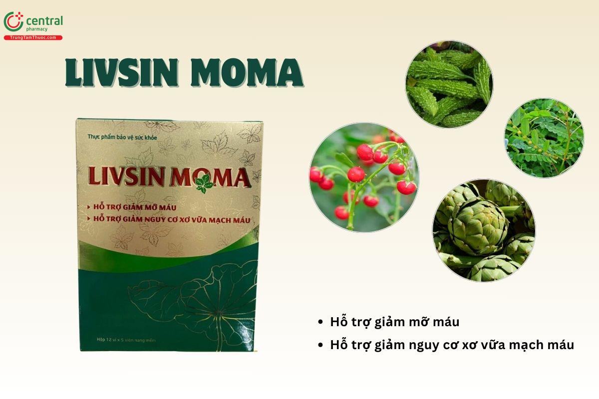 Thuốc Livsin Moma hỗ trợ giảm mỡ máu và ngăn ngừa xơ vữa mạch máu