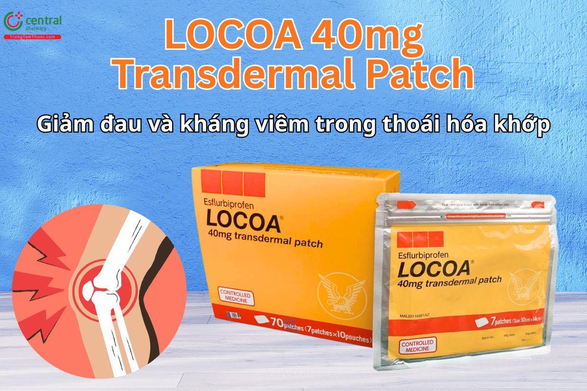 Locoa 40mg Transdermal Patch giúp giảm viêm đau trong thoái hóa khớp