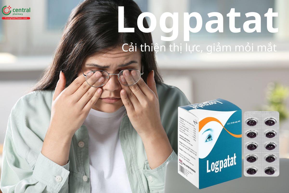 Thuốc Logpatat hỗ trợ điều trị các bệnh lý về mắt như cận thị, mỏi mắt,..