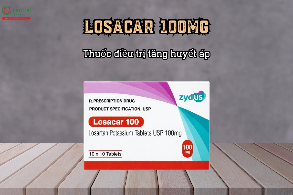 Thuốc điều trị tăng huyết áp Losacar 100mg
