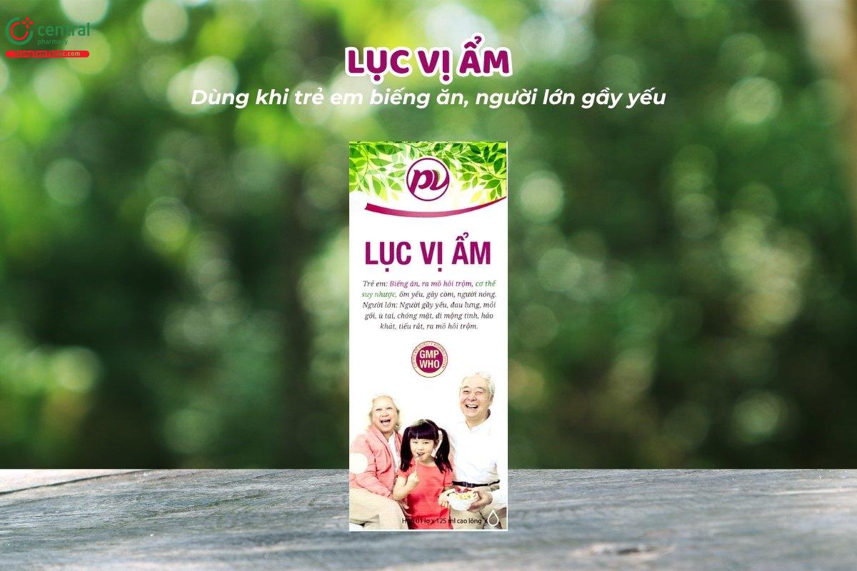 Lục vị ẩm Dược Phúc Vinh cải thiện tình trạng biếng ăn, ra mồ hôi trộm, cơ thể yếu ớt, suy nhược, hay ốm vặt, thân nhiệt cao ở trẻ em, đau lưng, mỏi gối, mộng tinh ở người lớn.