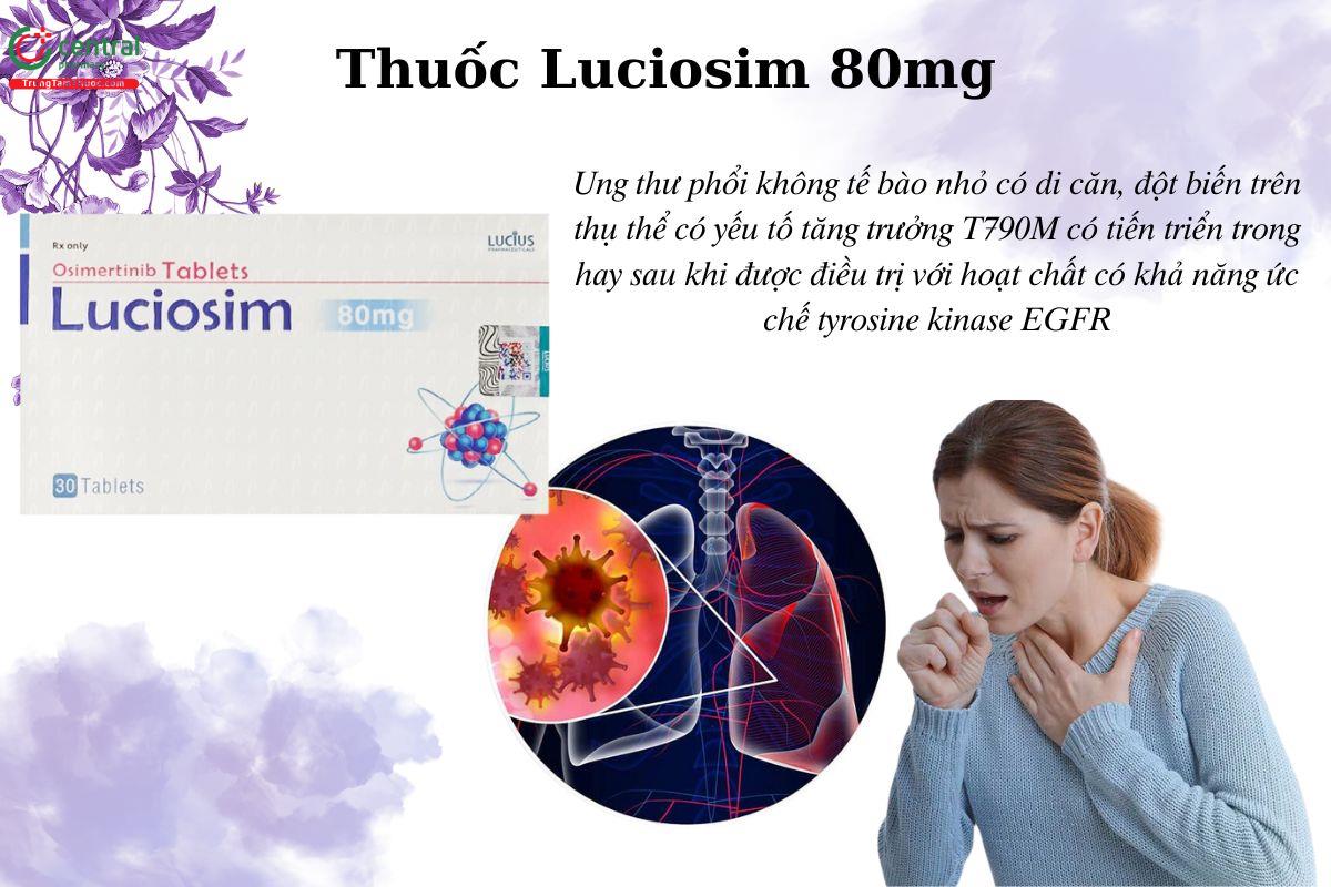 Chỉ định của thuốc Luciosim 80mg