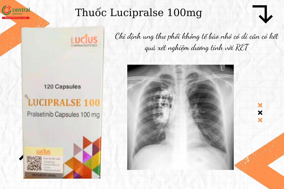 Chỉ định của thuốc Lucipralse 100mg