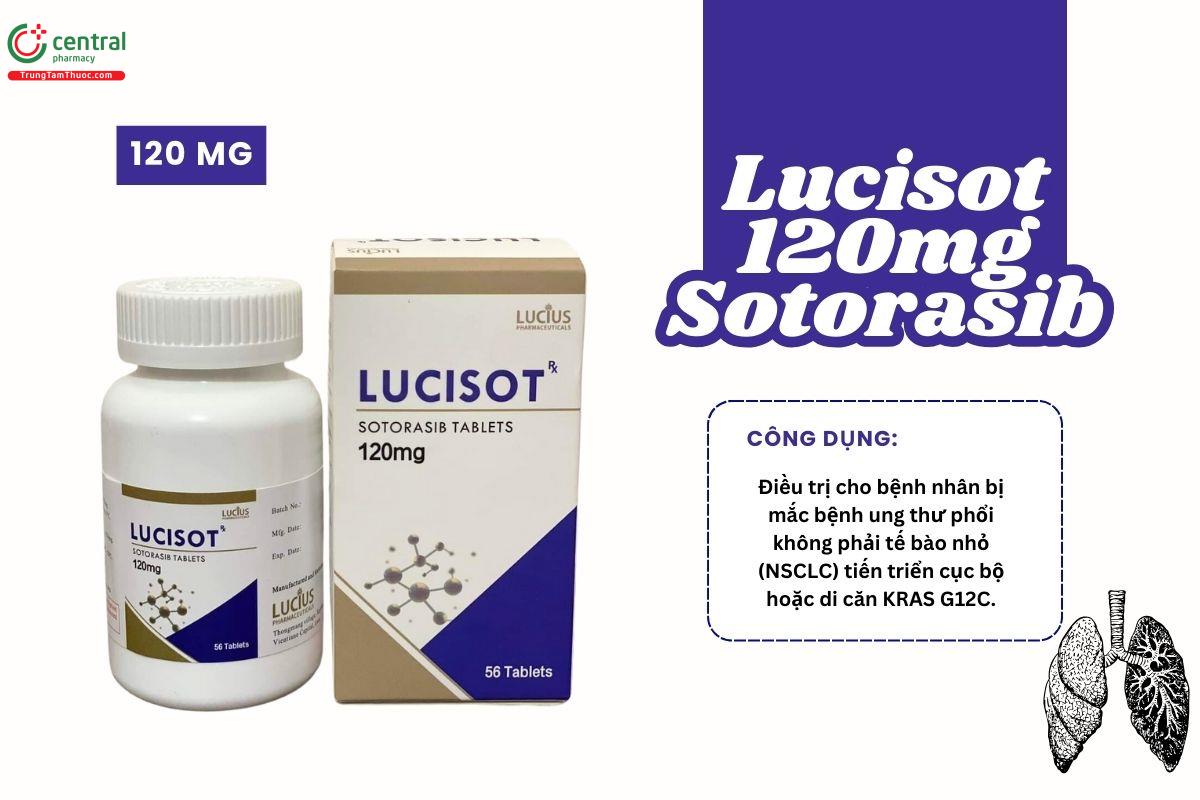 Thuốc Lucisot 120mg Sotorasib điều trị ung thư phổi tiến triển 