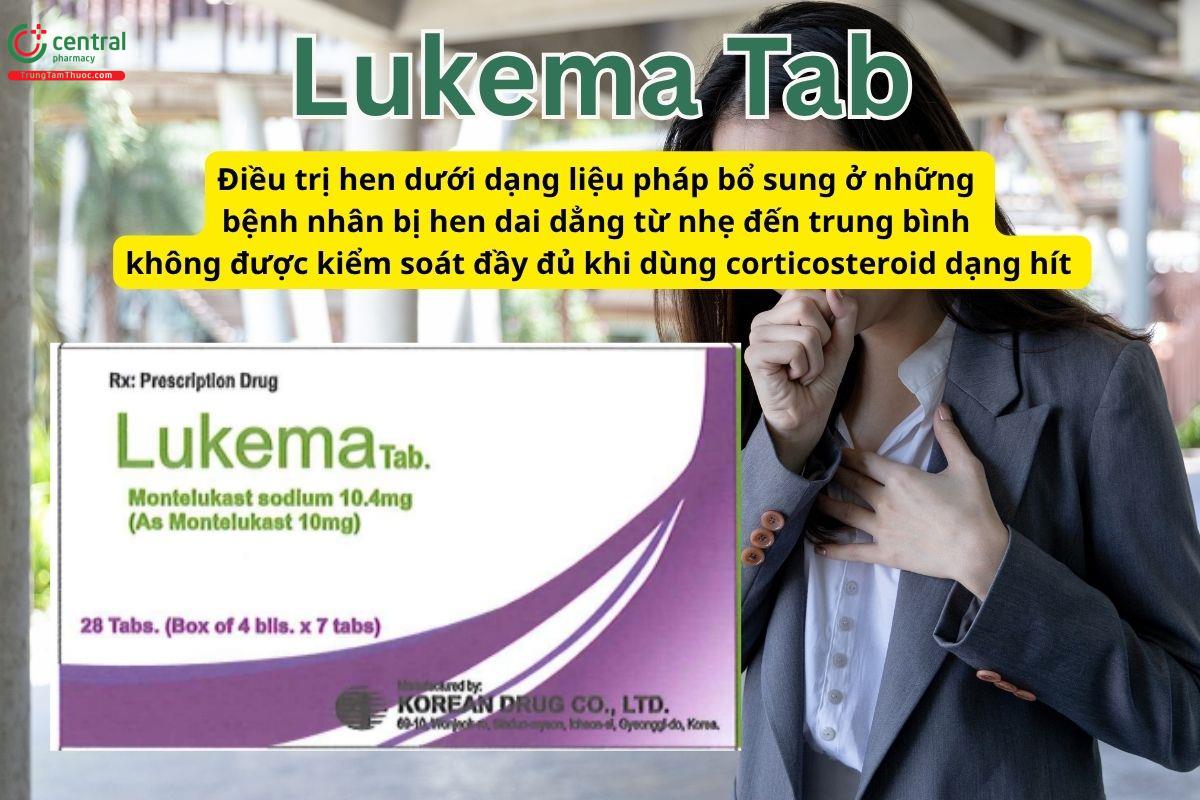 Lukema Tab điều trị bổ sung cho bệnh nhân hen phế quản dai dẳng