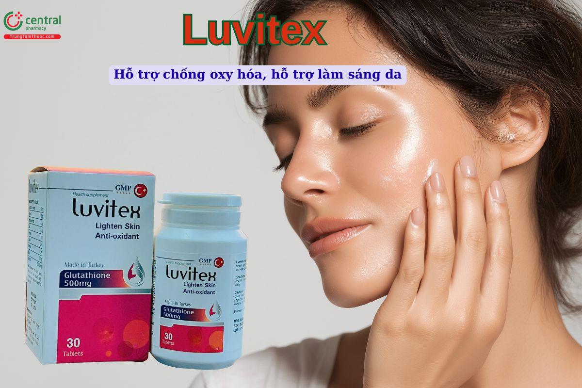 Viên uống Luvitex giúp làm sáng da, ngăn ngừa tình trạng lão hoá da, sạm da, xỉn màu da,...