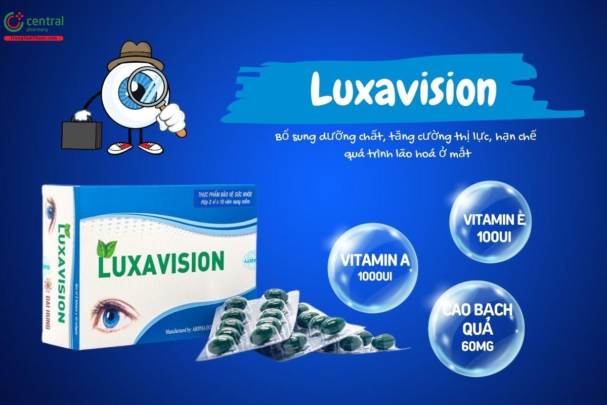 Thuốc Luxavision bổ mắt, tăng cường thị lực, giảm thoái hóa điểm vàng