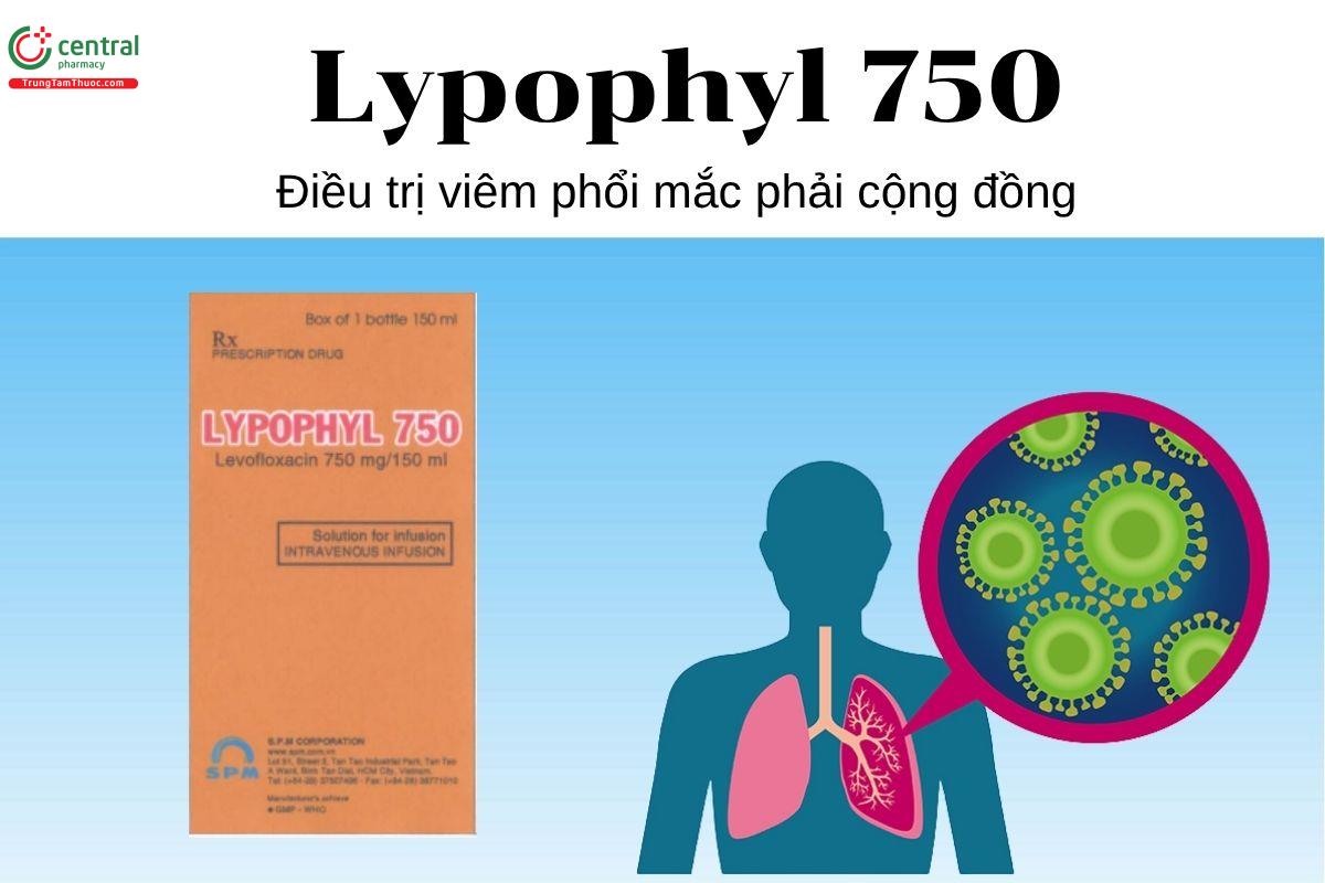 Thuốc Lypophyl 750 - Điều trị viêm phổi mắc phải cộng đồng