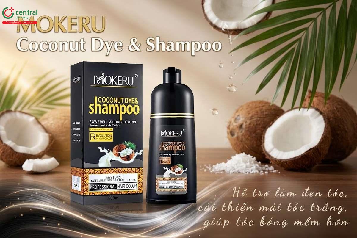 MOKERU Coconut Dye & Shampoo giúp nhuộm tóc và chăm sóc tóc chắc khoẻ