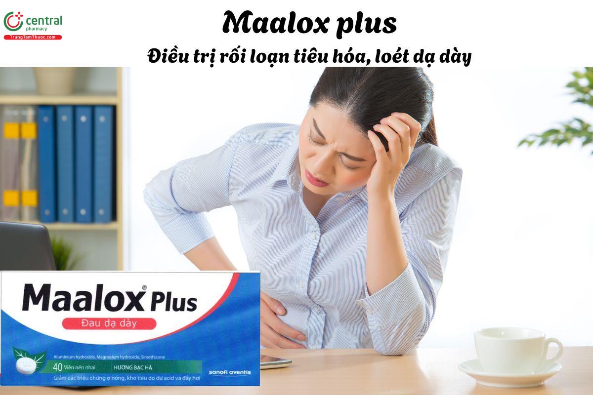 Thuốc Maalox plus Hương bạc hà (viên) - Giảm chứng rối loạn tiêu hóa