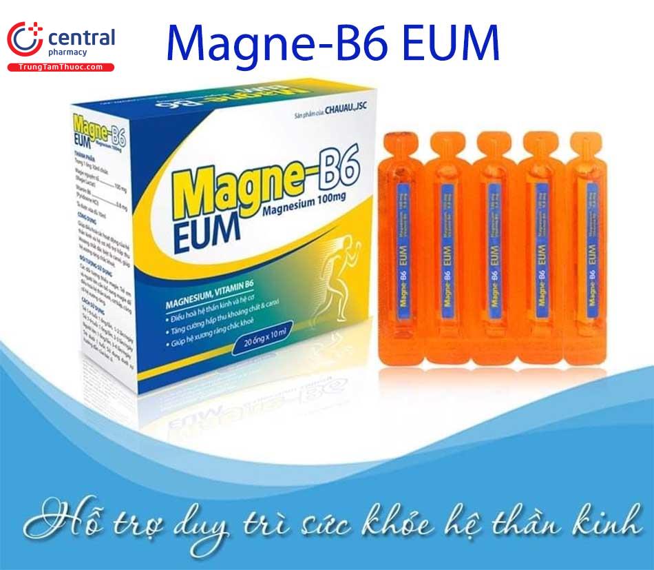 Magne-B6 EUM hỗ trợ điều trị thiếu hụt Magie