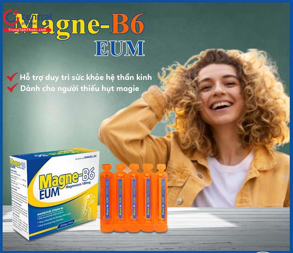 Magne-B6 EUM hỗ trợ điều trị thiếu hụt Magie